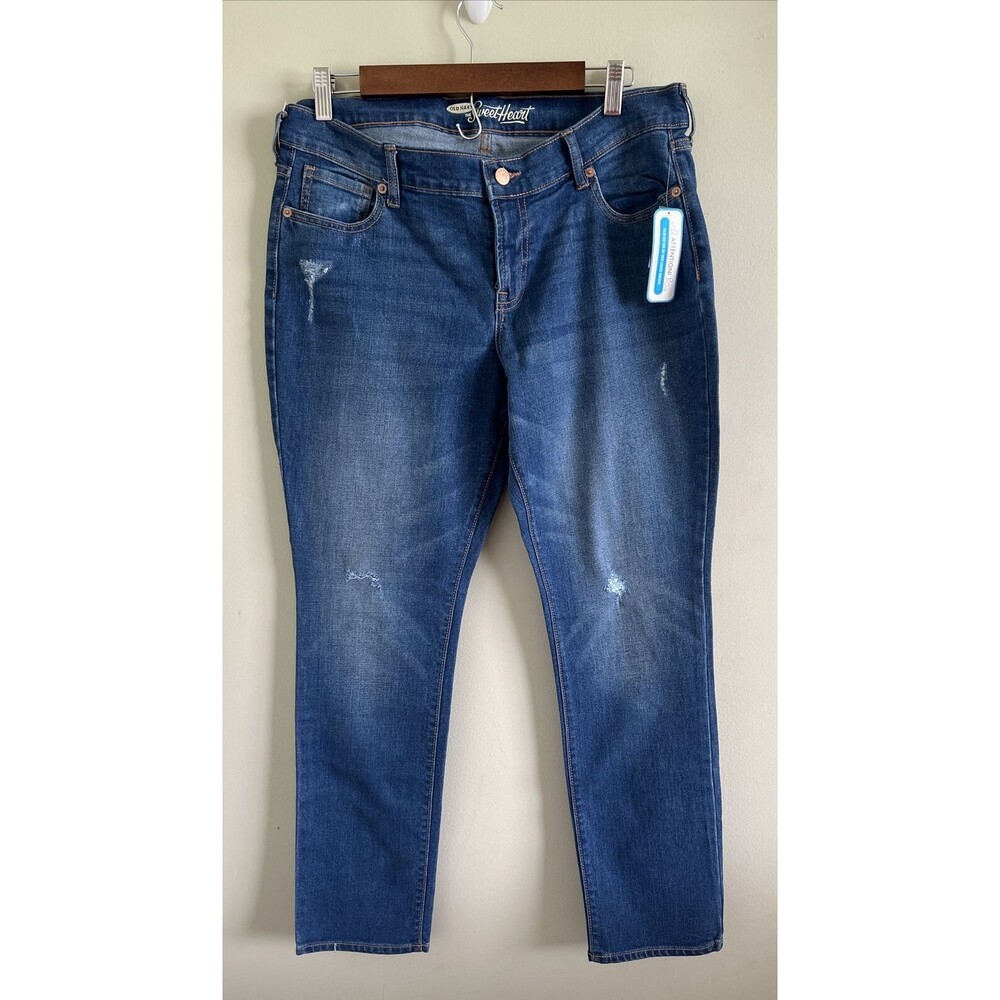 NWT Old Navy the sweet heart Women's  Skinny Blue Denim Jeans Size 12 Petite
